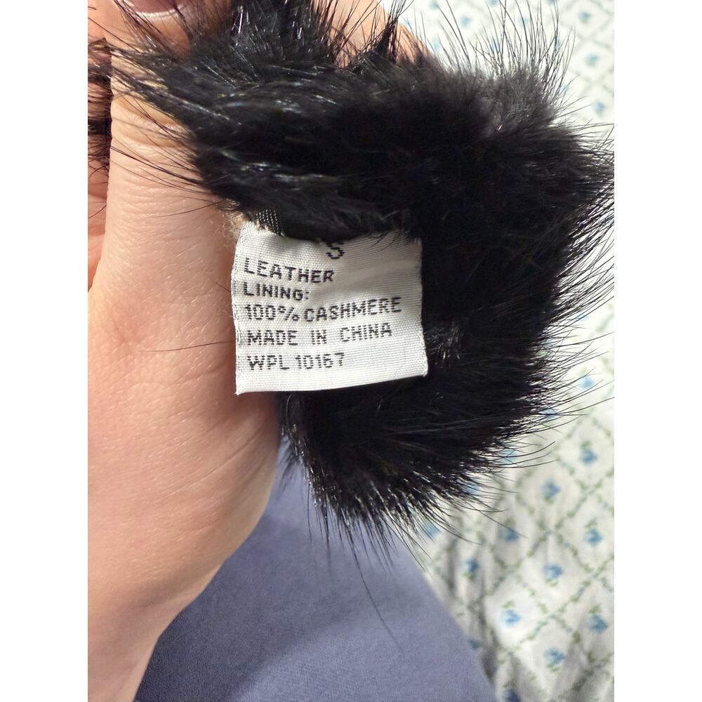 Leather + Cashmere Gloves - Picture 2 of 2